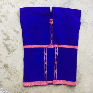 Handwoven Vest/Kimono Royal Blue